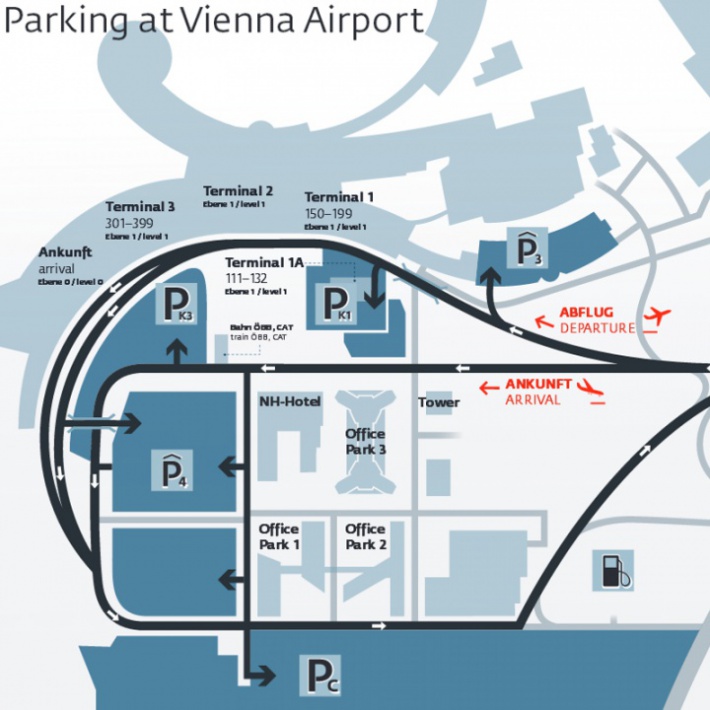 Repülőtéri parkoló - Bécs - Vienna Airport