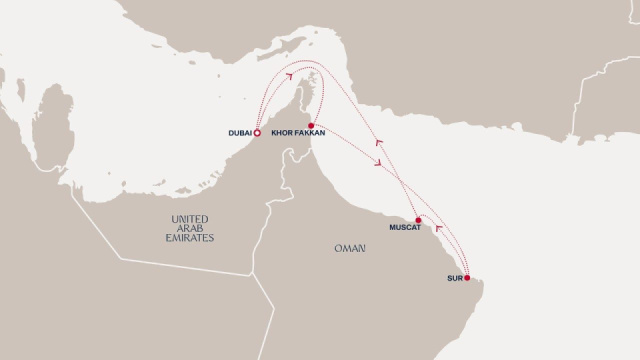 Luxus hajózás az Exploráva l - 7 éjszakás hajóút a sivatagok és a felhőkarcolók országaiban