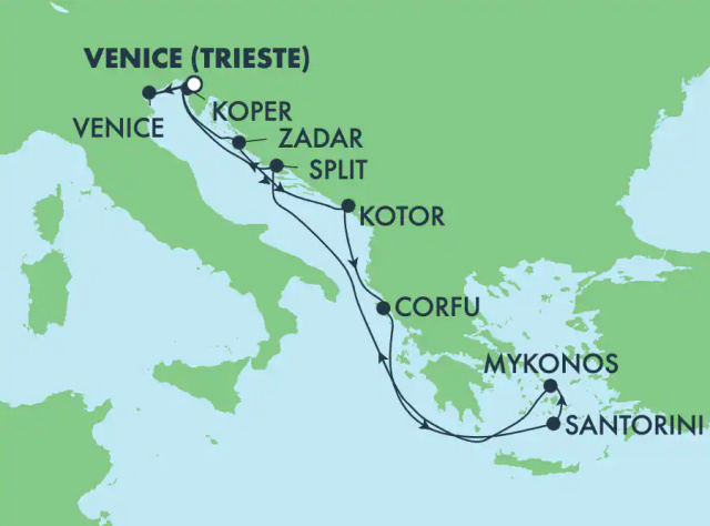 Norwegian Pearl - 10 éjszakás görög szigetek és Adria hajóút