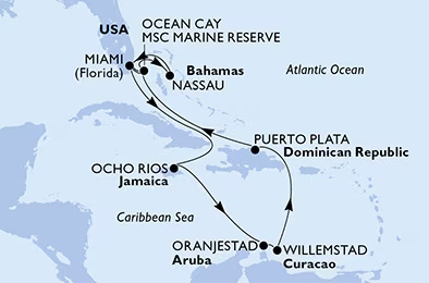MSC Divina - Két hetes karibi hajóút a Kis-Antillák érintésével