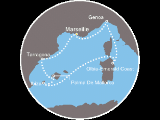 Costa Fortuna - Franciaország, Spanyolország, Baleár-szigetek, Olaszország