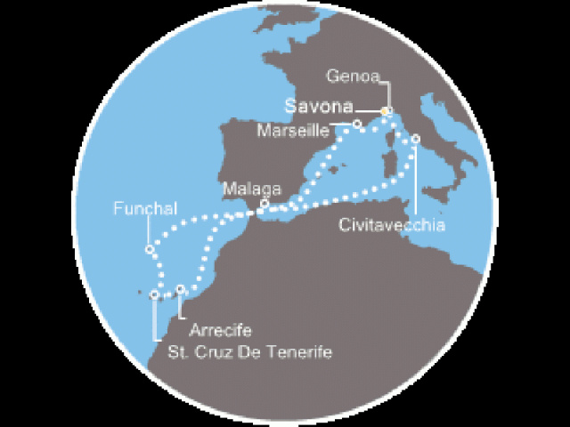 Costa Pacifica - Olaszország, Franciaország, Kanári-szigetek, Madeira, Spanyolország