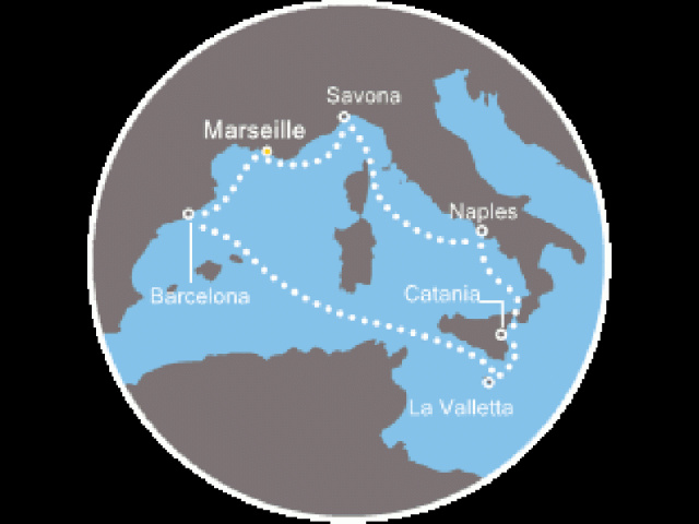 Costa Fascinosa - Franciaország, Olaszország, Málta, Spanyolország