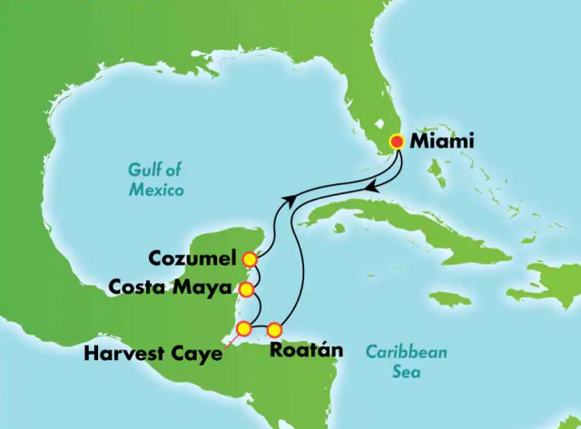 Norwegian Escape - 7 éjszakás Nyugat-karibi hajóút Miamiból