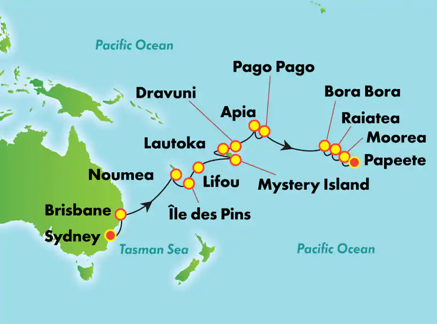 Norwegian Jewel - Csendes-óceán felfedezése, 21 éjszakás hajóút Sydneyből Papeetebe