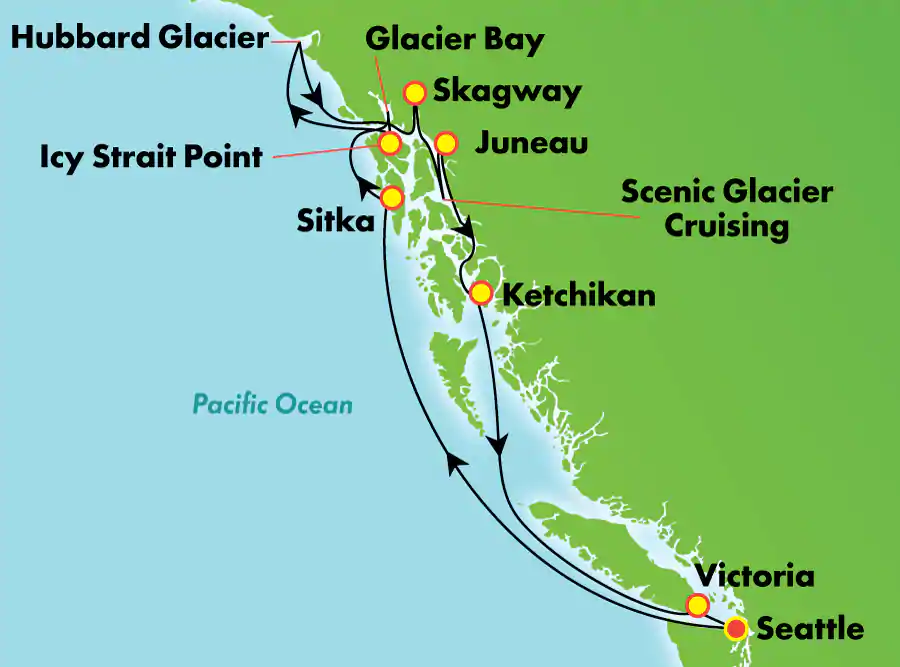 Norwegian Sun - Alaszka felfedezése, 11 éjszakás hajóút