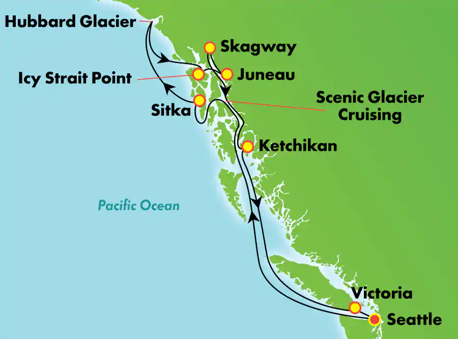 Norwegian Sun - 11 éjszakás alaszkai hajóút Seattleből