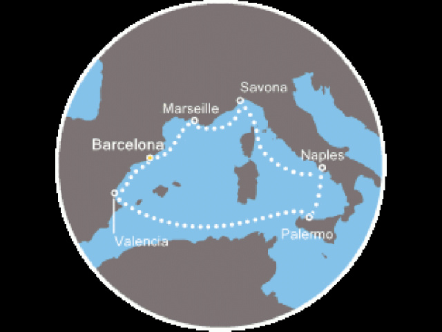 Costa Diadema - Spanyolország, Franciaország, Olaszország