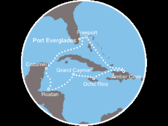 Costa Luminosa - Florida, Bahama-szigetek, Jamaika, Kajmán- szigetek, Honduras, Mexikó