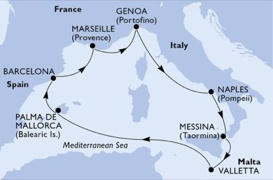 Nyugat-Mediterrán Történelem Csoportos Hajóút