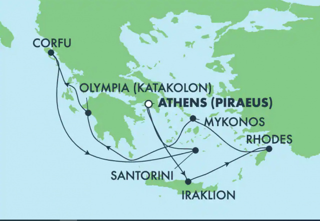 Norwegian Jade - Egy hetes görög szigetek hajóút Athénból