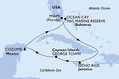 MSC Seashore - Egy hetes nyugat-karibi hajóút
