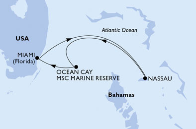 MSC Divina - 4 éjszakás Bahamák hajóút Miamiból