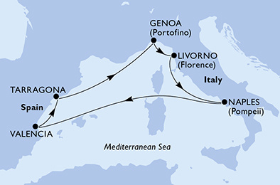 MSC Bellissima - Egy hetes nyugat-mediterrán hajóút Tarragona érintésével