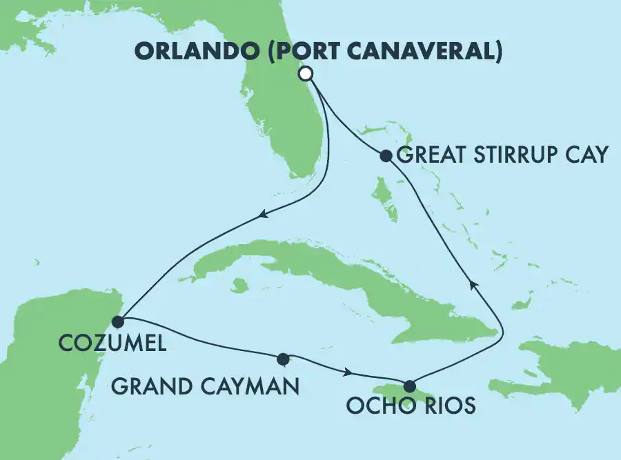 Norwegian Prima – 7 éjszakás nyugat-karibi hajóút Orlando-ból