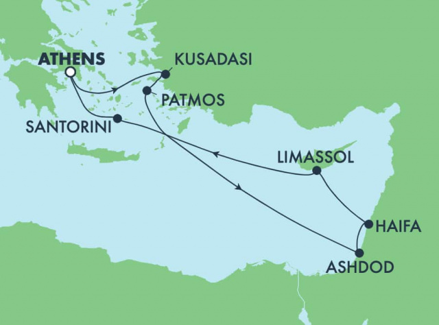 Norwegian Jade - 7 éjszakás görög szigetek és Izrael hajóút Athénból