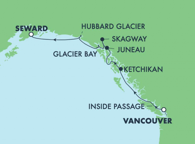 Norwedian Jewel – 7 éjszakás alaszkai hajóút, Vancouver-Seward irány (Gleccser-öböl, Juneau)