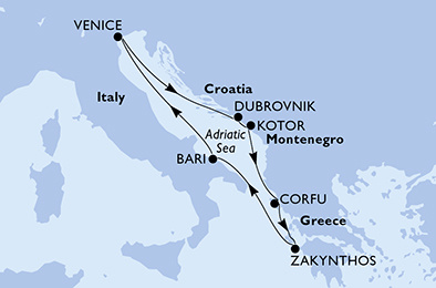 MSC Lirica - Egy hetes kelet-mediterrán hajóút Zakynthos érintésével