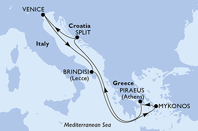 MSC Sinfonia - Egy hetes kelet-mediterrán hajóút