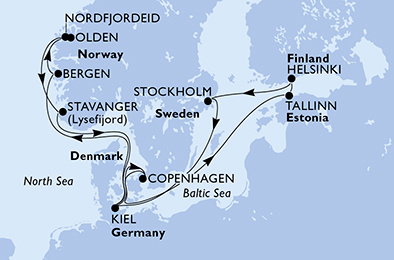 MSC Fantasia - 2 hetes norvég fjordok hajóút 