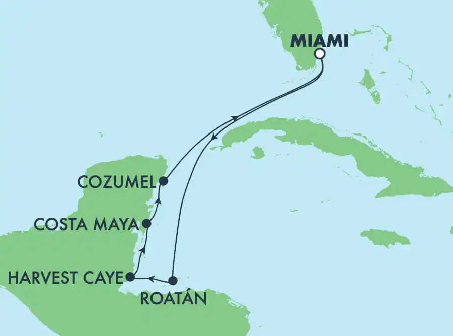 Norwegian Viva - 7 éjszakás nyugat-karibi hajóút Miamiból 