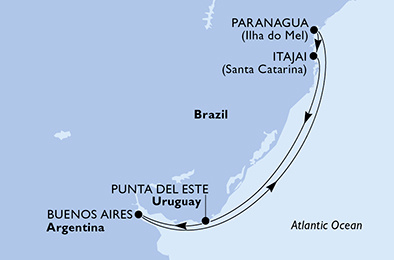 MSC Lirica - 7 éjszakás dél-amerikai hajóút