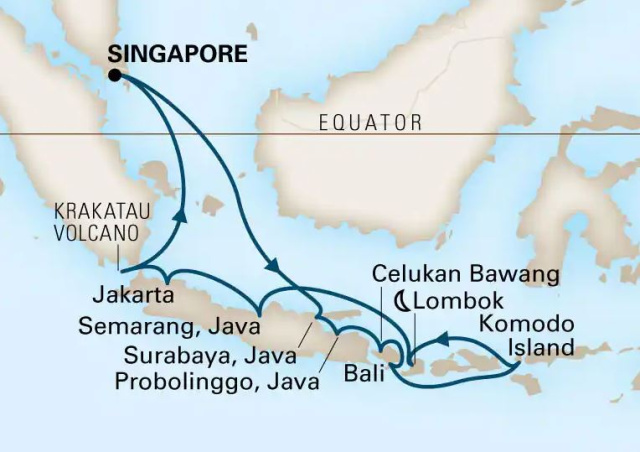 MS Noordam - 2 hetes indonéz hajóút Szingapúrból