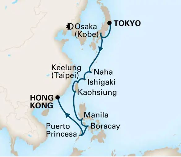 MS Noordam - 2 hetes Japán, Tajvan és Fülöp-szigetek hajóút