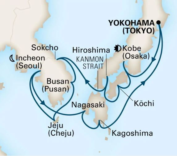 MS Noordam - 2 hetes Japán és Dél-Korea felfedezése hajóút