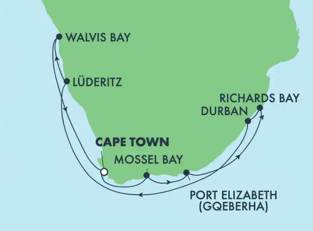 Norwegian Dawn - 12 éjszakás dél-afrikai hajóút Fokvárosból
