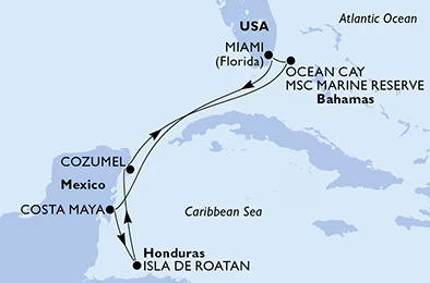 MSC World America - 7 éjszakás nyugat-karibi hajóút