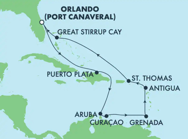 Norwegian Jade - 11 éjszakás dél-karibi hajóút: Curacao és Aruba érintésével