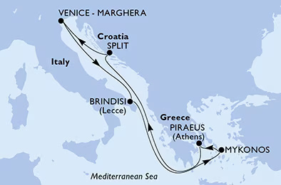MSC Armonia - Egy hetes kelet-mediterrán hajóút
