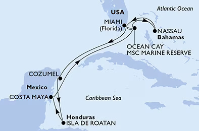 MSC Magnifica - 11 éjszakás karibi hajóút: Bahamák, Mexikó és Honduras