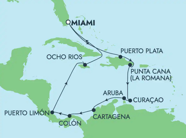 Norwegian Jade - 2 hetes karibi hajóút Curacao, Aruba és Kolumbia érintésével