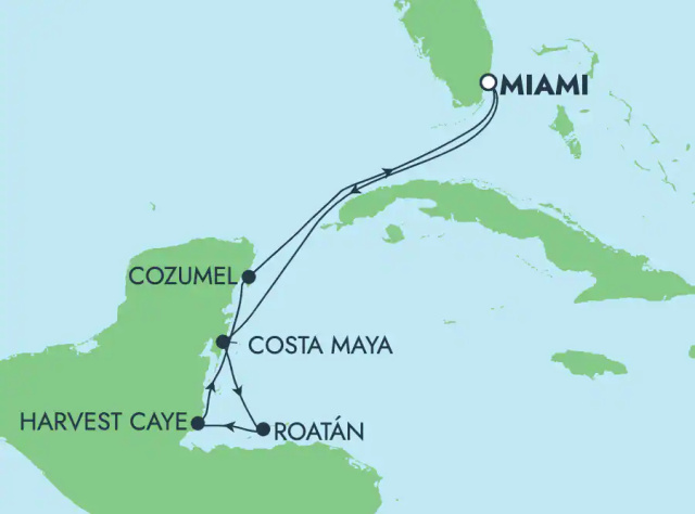 Norwegian Jade - 7 éjszakás nyugat-karibi hajóút Miamiból