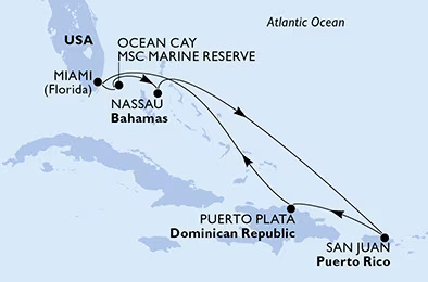MSC Seaside - Egy hetes kelet-karibi hajóút