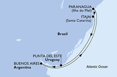 MSC Armonia - 7 éjszakás dél-amerikai hajóút