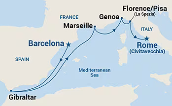Sun Princess - 8 napos mediterrán hajóút Barcelonából