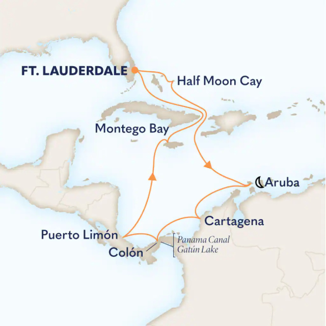 MS Rotterdam - 12 éjszakás hajóút a Panama-csatornához Fort Lauderdale-ből