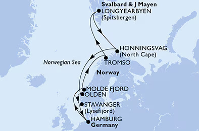 MSC Preziosa - 2 hetes hajóút a norvég fjordokhoz Spitzbergák érintésével