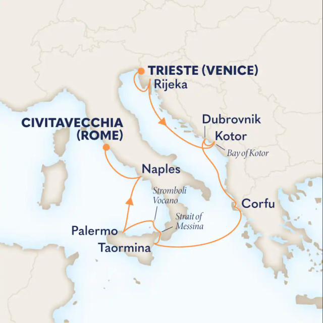 MS Oosterdam - 10 éjszakás mediterrán hajóút Velencétől Rómáig