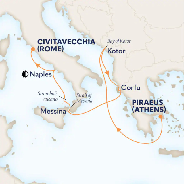 MS Oosterdam - 7 éjszakás mediterrán hajóút Athéntól Rómáig