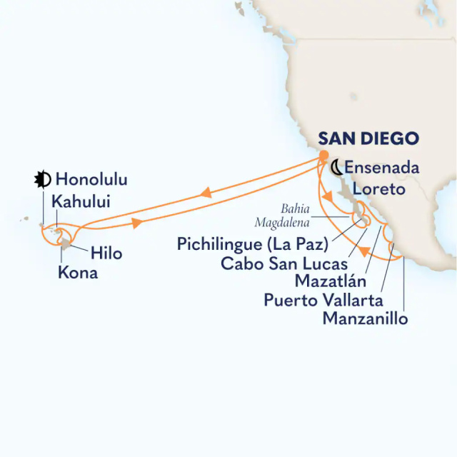 MS Zaandam - 29 éjszakás Hawaii és Mexikó hajóúthajóút