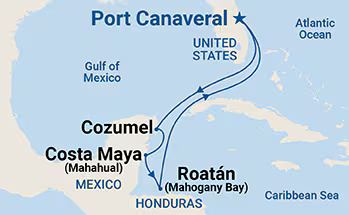 Caribbean Princess - 7 éjszakás nyugat-karibi hajóút Mexikó érintésével