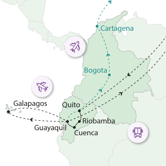 
Látványosságok az Egyenlítő mentén és Galapagos
