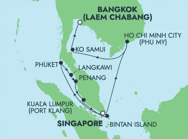 Norwegian Sun - 12 éjszakás délkelet-ázsiai hajóút Szingapúrból 