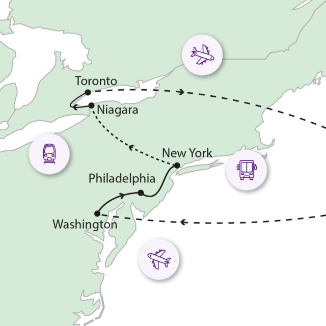 
USA Keleti part és a Niagara-vízesés
