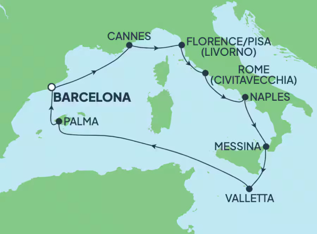 Norwegian Bearkaway - 10 éjszakás nyugat-mediterrán hajóút 