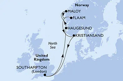 MSC Virtuosa - 7 éjszakás norvég fjordok hajóút